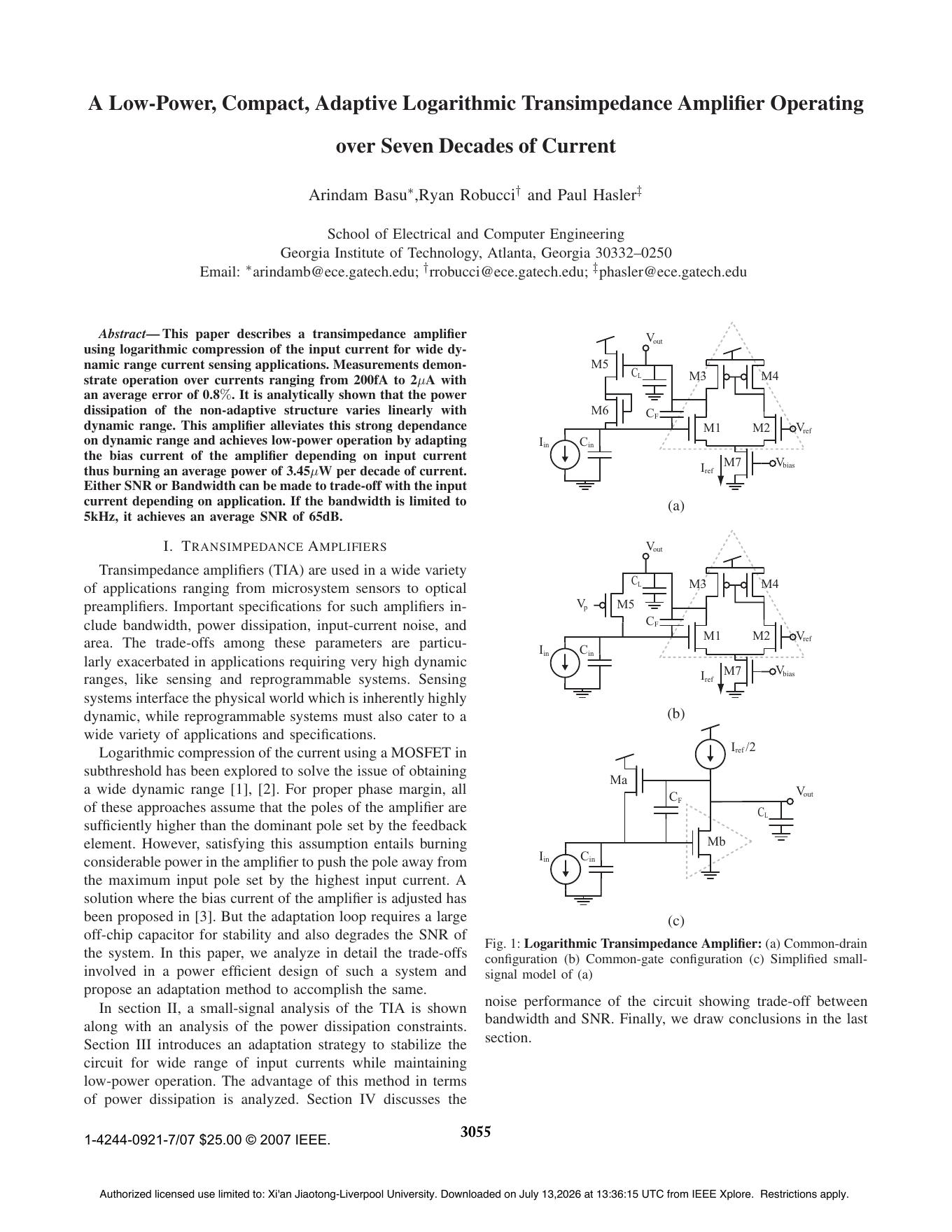 2007-low-power-compact-adaptive-logarithmic-transimpedance-amplifier-operating - Page 1